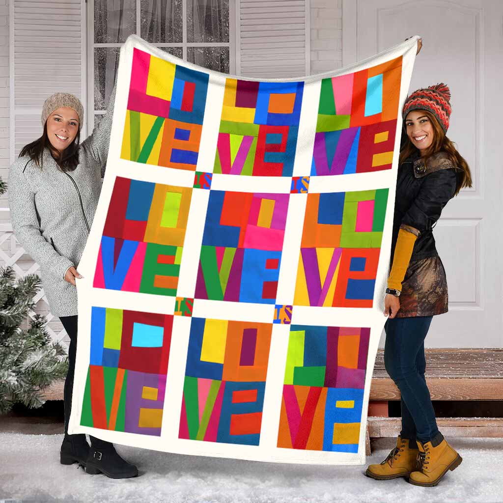 LGBT Love Is Love Flannel Blanket For Cozy Bedroom Sofa Decor