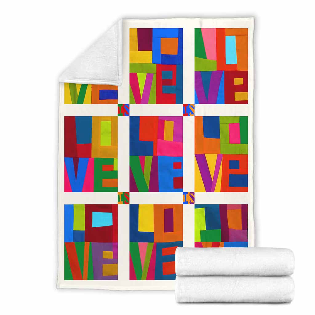 LGBT Love Is Love Flannel Blanket For Cozy Bedroom Sofa Decor