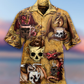Vintage Dragon Coffee Skull Hawaiian Shirt Artwork View For Weekend Travel And Beach Style