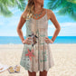 Turtle Love Beach Everytime V-Neck Sleeveless Cami Dress For Ocean Lovers And Sunny Getaways
