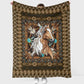 Horse Pattern Flannel Blanket For Cozy Bedroom Sofa Decor