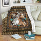 Horse Pattern Flannel Blanket For Cozy Bedroom Sofa Decor