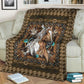 Horse Pattern Flannel Blanket For Cozy Bedroom Sofa Decor