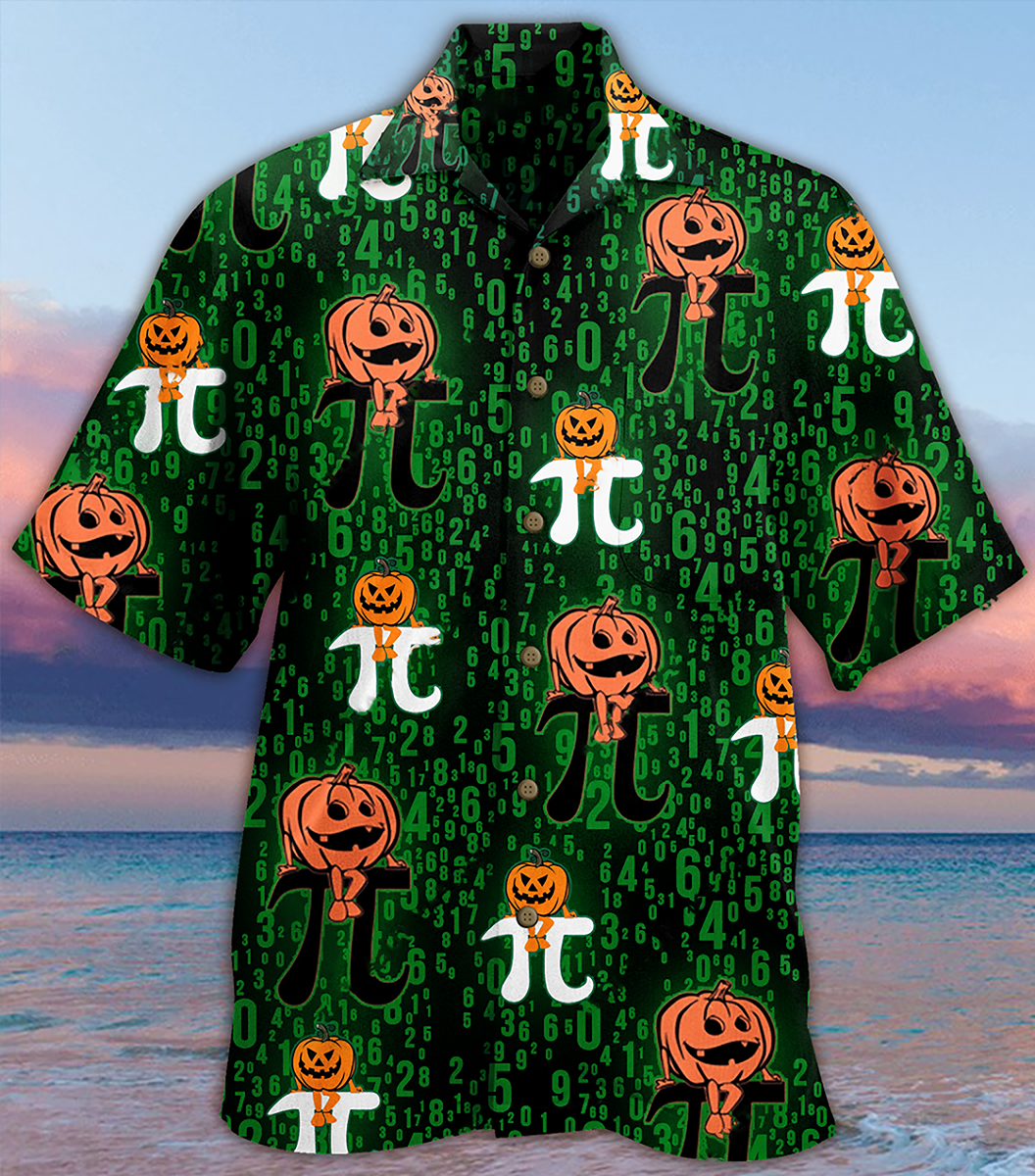 Halloween Pumpkin Smiling Hawaiian Shirt For Summer Events And Casual Outdoor Wear