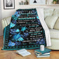 Turtle To My Daughter Flower Flannel Blanket For Cozy Bedroom Sofa Decor