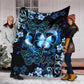 Butterfly Faith Hope Love In Romantic Night Flannel Blanket For Cozy Bedroom Sofa Decor