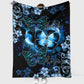 Butterfly Faith Hope Love In Romantic Night Flannel Blanket For Cozy Bedroom Sofa Decor
