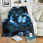 Butterfly Faith Hope Love In Romantic Night Flannel Blanket For Cozy Bedroom Sofa Decor