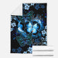 Butterfly Faith Hope Love In Romantic Night Flannel Blanket For Cozy Bedroom Sofa Decor