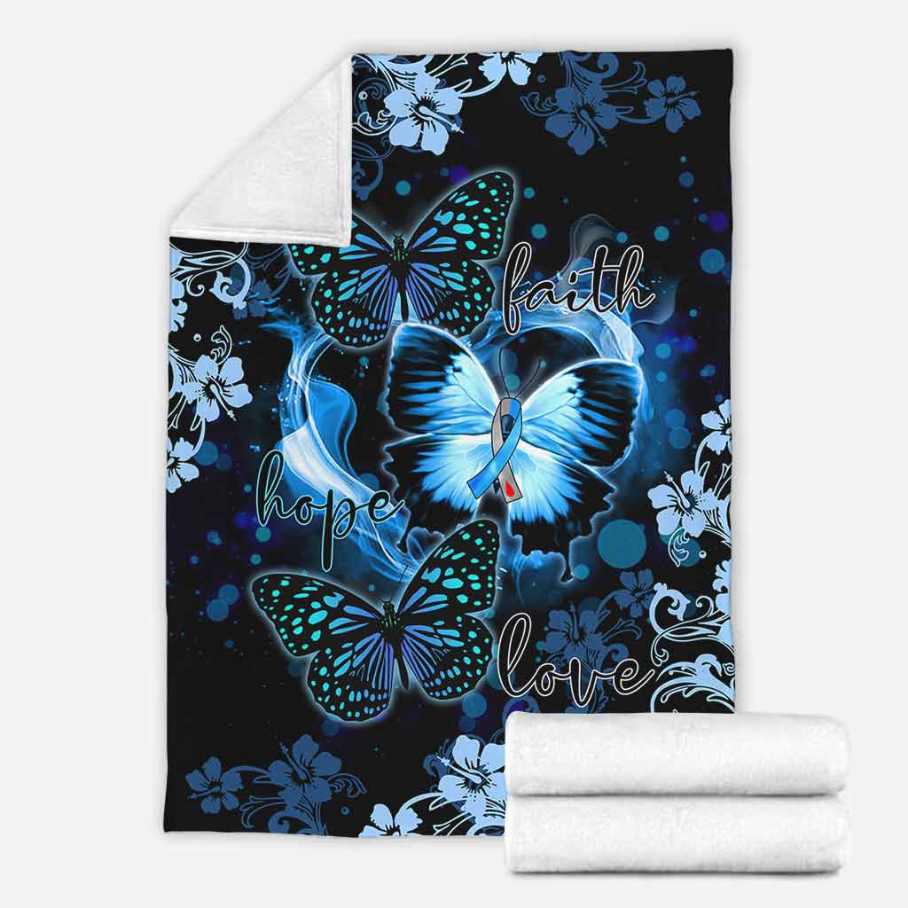 Butterfly Faith Hope Love In Romantic Night Flannel Blanket For Cozy Bedroom Sofa Decor