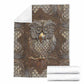 Owl Metal Pattern Flannel Blanket For Cozy Bedroom Sofa Decor