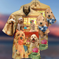 Dog Goldendoodle Crochet Hawaiian Shirt For Beach Parties And Weekend Getaways