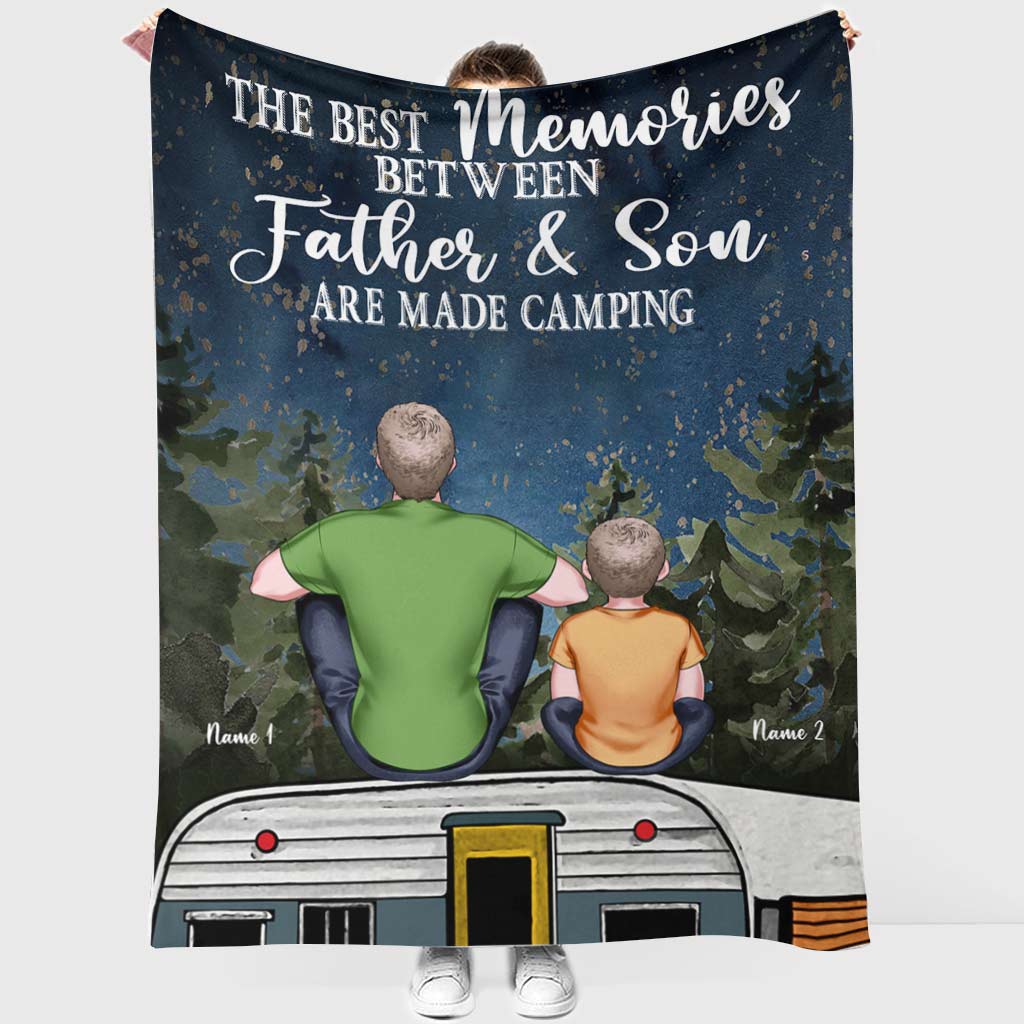 Camping When I'm At My Best Personalized Flannel Blanket For Cozy Bedroom Sofa Decor