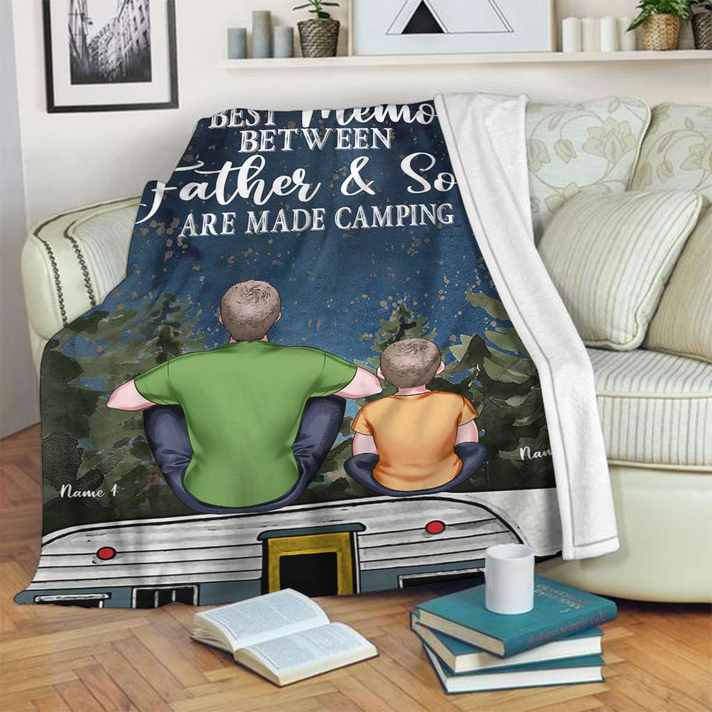 Camping When I'm At My Best Personalized Flannel Blanket For Cozy Bedroom Sofa Decor