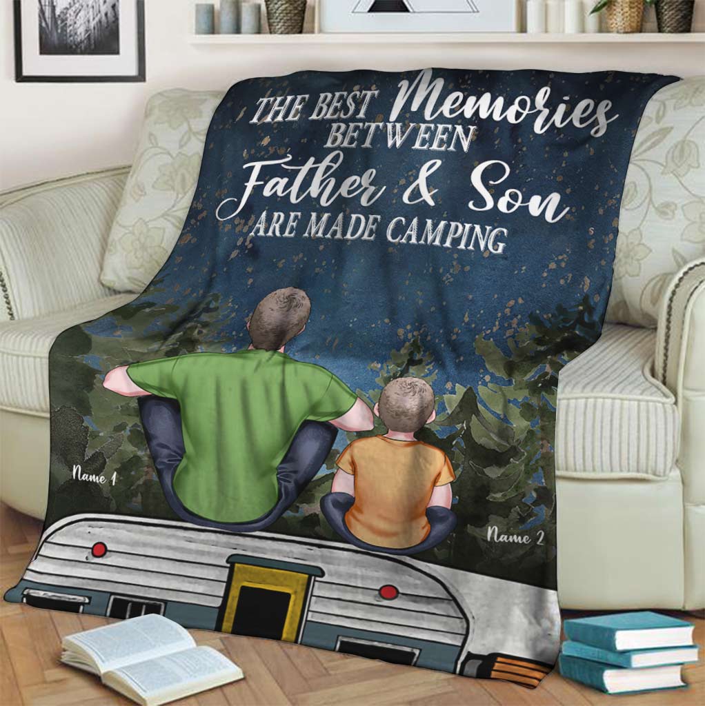 Camping When I'm At My Best Personalized Flannel Blanket For Cozy Bedroom Sofa Decor