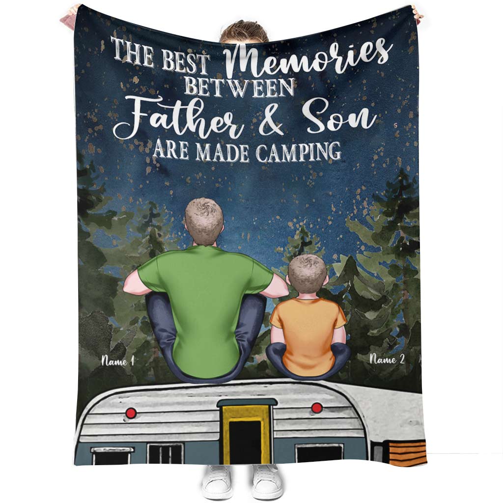 Camping When I'm At My Best Personalized Flannel Blanket For Cozy Bedroom Sofa Decor