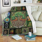 Witch Earth Tree Of Life Personalized Flannel Blanket For Cozy Bedroom Sofa Decor