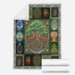 Witch Earth Tree Of Life Personalized Flannel Blanket For Cozy Bedroom Sofa Decor