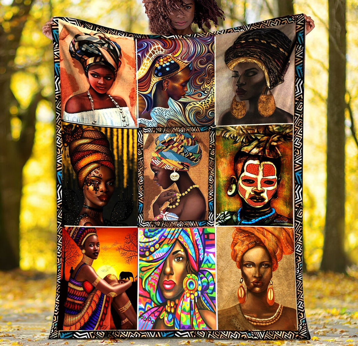 African Culture African American Beautiful Flannel Blanket For Cozy Bedroom Sofa Decor
