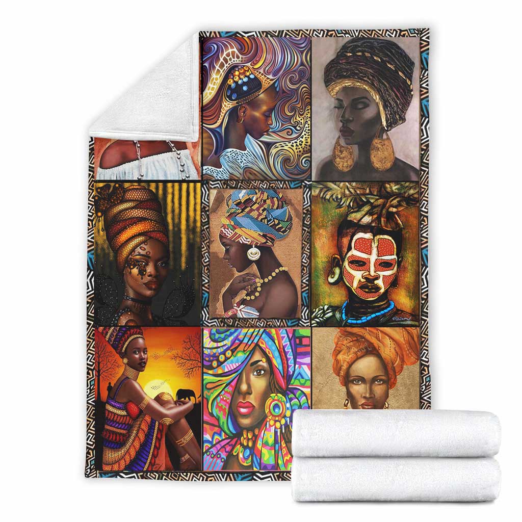 African Culture African American Beautiful Flannel Blanket For Cozy Bedroom Sofa Decor