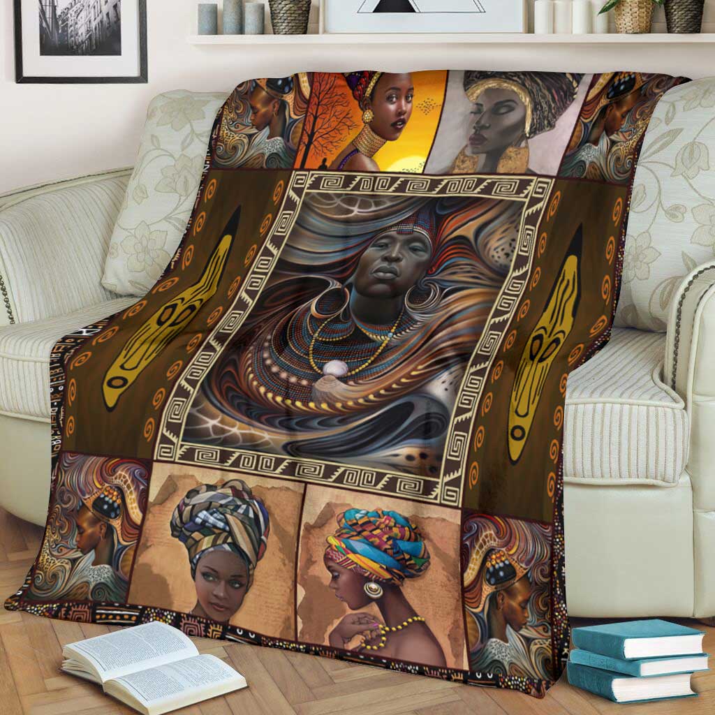 Black Woman Afro Culture American Flannel Blanket For Cozy Bedroom Sofa Decor