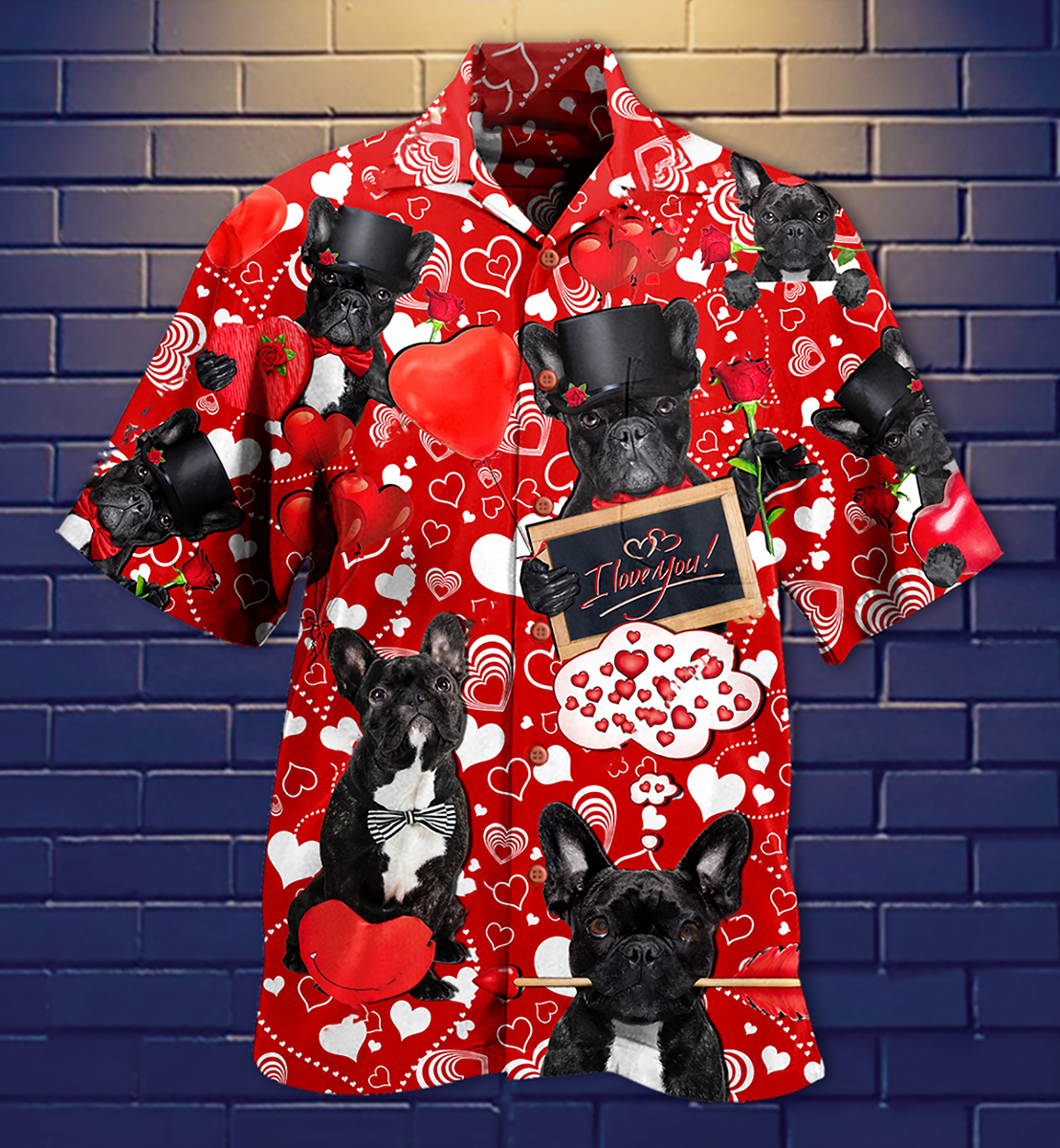 French Bulldog Dogs Hawaiian Shirt For Summer Events And Casual Outdoor Wear