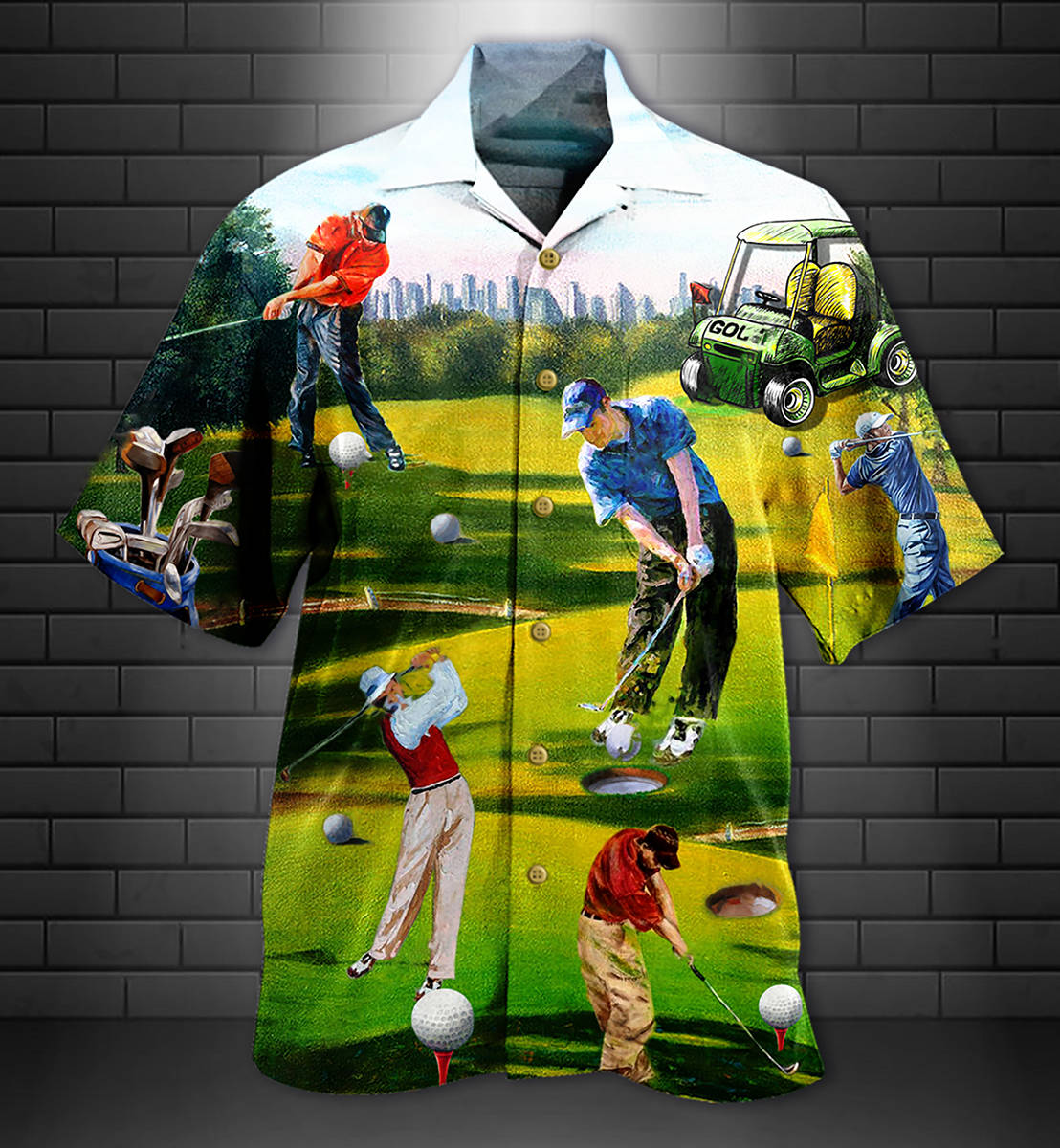 Golf Hawaiian Shirt For Coastal Adventures And Warm Weather Wear