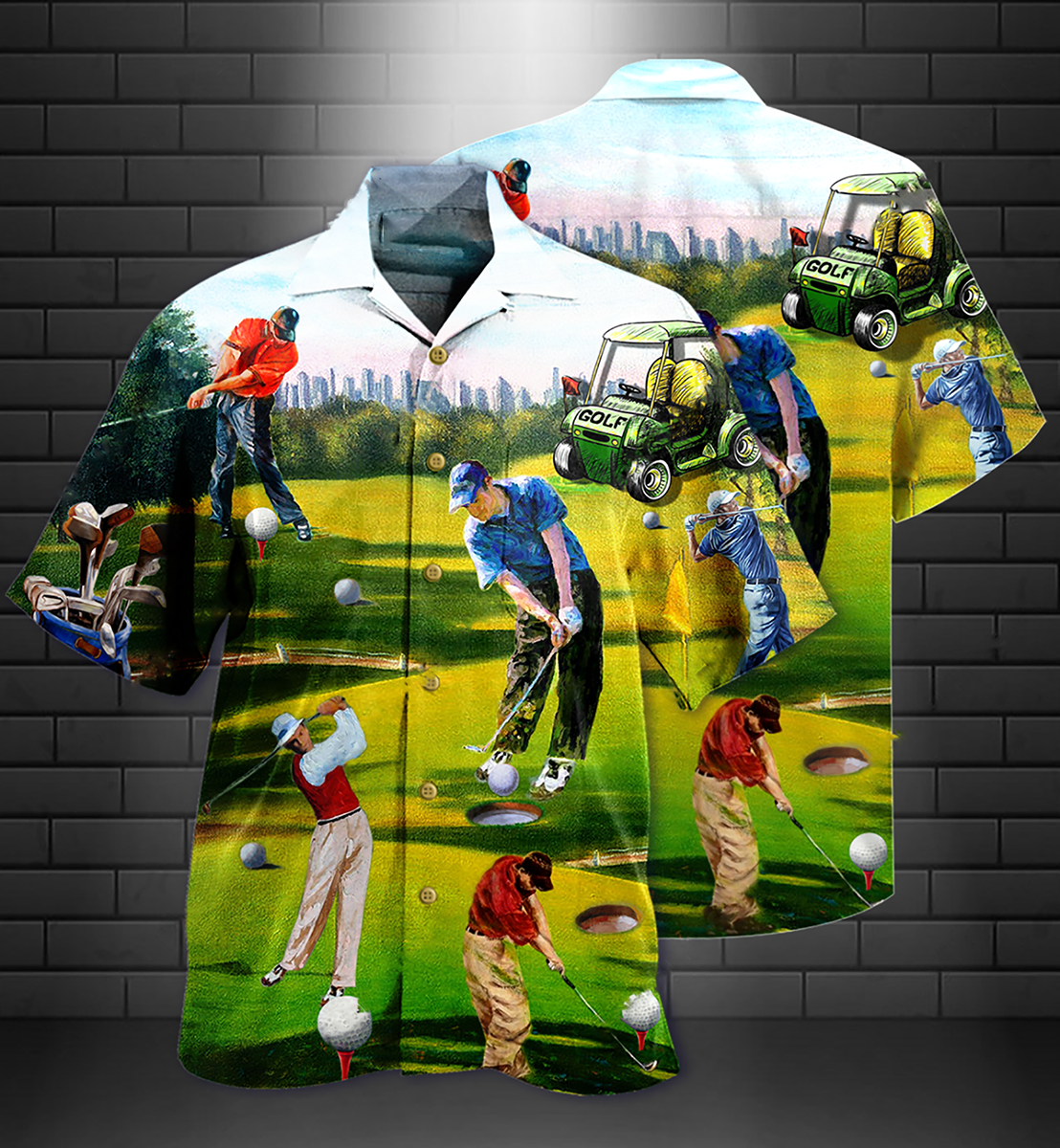 Golf Hawaiian Shirt Design View For Resort Travel And Thoughtful Gifting