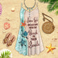 Turtle Is Beach Soul V-Neck Sleeveless Cami Dress For Beach Festivals And Comfortable Summer Outfits