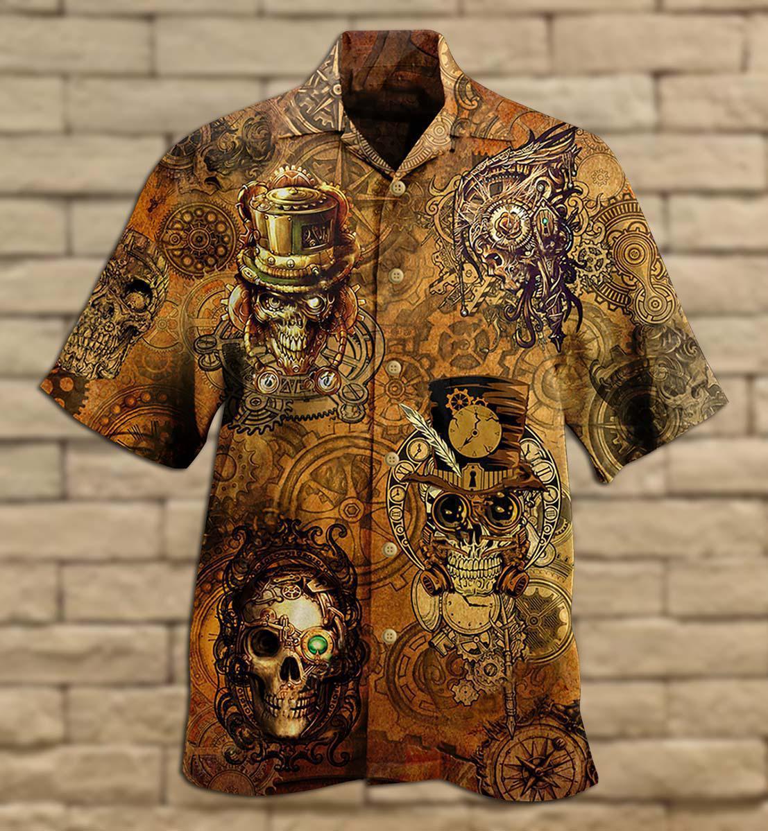 Retro Skull Pirates Hawaiian Shirt For Poolside Relaxation And Sunny Getaways
