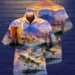 Fishing Sunset Hawaiian Shirt For Resort Getaways And Comfortable Summer Activities