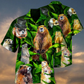 Cute Ferret Hawaiian Shirt With All Over Print For Summer Events Coastal Travel And Comfortable Styling
