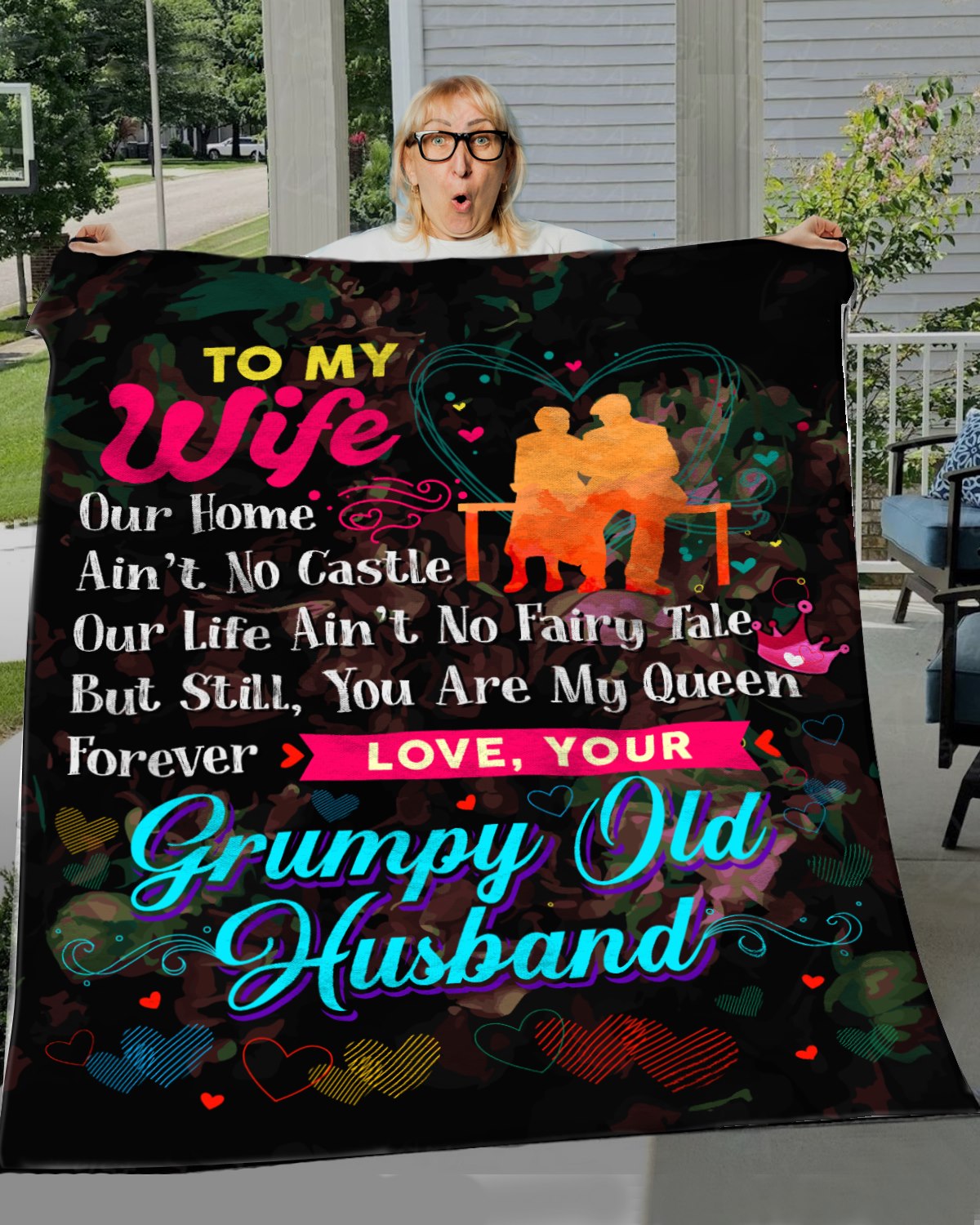 Family To My Wife Couple Love You My Destiny Flannel Blanket For Cozy Bedroom Sofa Decor