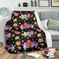 Easter Bunny Egg Pattern Flannel Blanket For Cozy Bedroom Sofa Decor