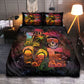Summer Beach Skull Bedding Cover For Gothic Bedroom Decor