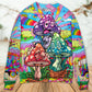 Hippie Colorful Mushroom Happy Sweater For Festival Adventures Vacations And Relaxed Daily Styling