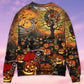 Halloween Skull Dark Sweater For Alternative Fashion Events And Thoughtful Seasonal Gifts