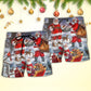 Funny Santa Happy Christmas Beach Shorts Print View For Coastal Escapes And Casual Outings