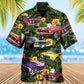 Tropical Car Muscle Vibe Performance Hawaiian Shirt For Summer Events And Casual Outdoor Wear