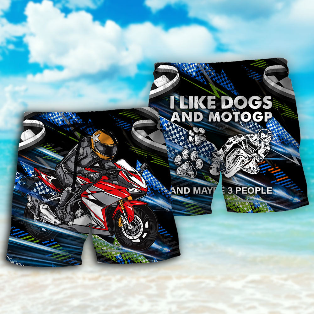 Motorbike Dog Lover Beach Shorts Design View For Poolside Relaxation And Holiday Trips