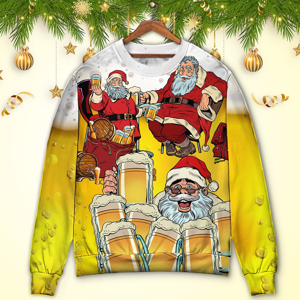 Christmas Santa Loves Holiday Drinks Sweater For Seasonal Parties Cozy Gatherings And Thoughtful Holiday Gifts