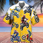 Funny Beer Motocross Rider Hawaiian Shirt Pattern Detail For Weekend Trips