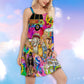 Hippie Forever Young V-Neck Sleeveless Cami Dress For Music Festivals And Thoughtful Boho Gifting