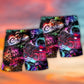 Neon Motorcycle Racing Colorful Beach Shorts For Tropical Getaways And Weekend Adventures