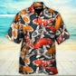 Colorful Fish Koi Swimming Artistic Hawaiian Shirt Design View For Casual Summer Styling