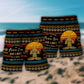 Peace Love Light Empowered Yoga Beach Shorts Pattern View For Vacation Travel And Outdoor Fun