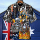 Australian Skull Engine Piston Hawaiian Shirt Pattern Detail For Island Holidays