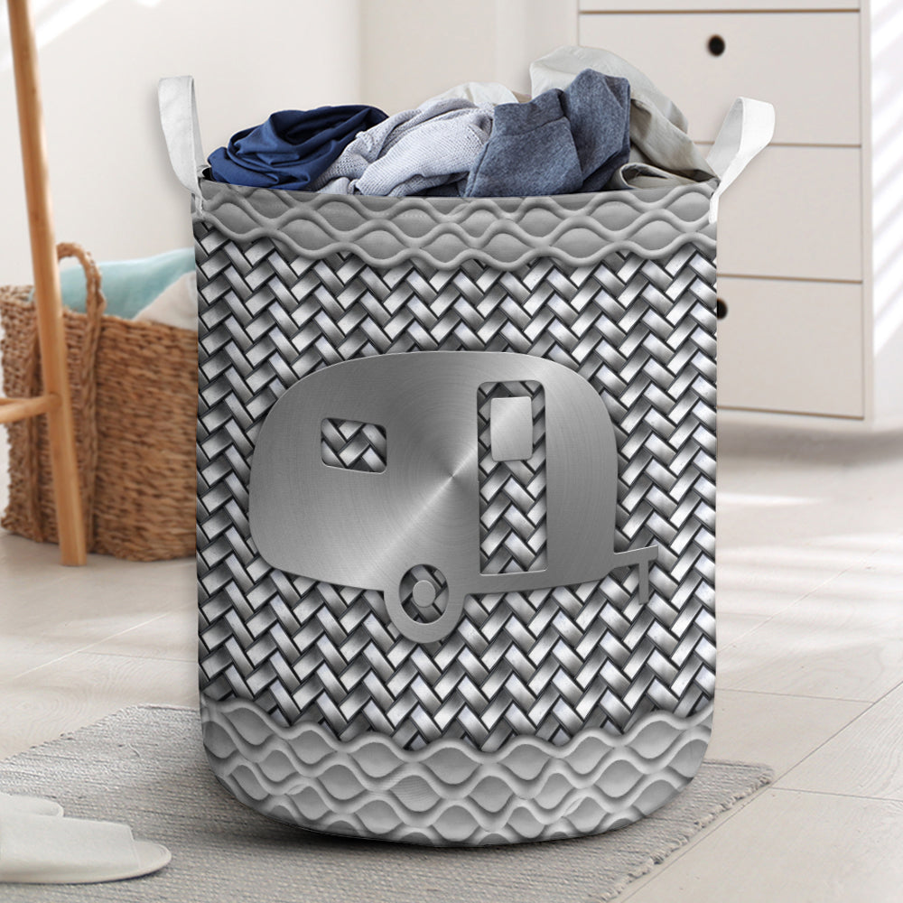Camping Van Metal Style Laundry Basket For Nursery Dorm And Home Storage