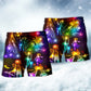 Christmas Family Love Tree Neon Lights Beach Shorts Design Detail For Weekend Getaways And Beach Days
