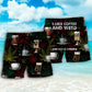 Coffee And Weed I Like Coffee Beach Shorts Artwork Detail For Comfortable Everyday Summer Wear